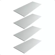 4 Prateleiras De Parede 90x45 Madeira Mdf Branco