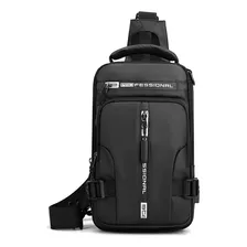 Bolsa Tiracolo Masculina Pochete Transversal Couro Ombro Usb