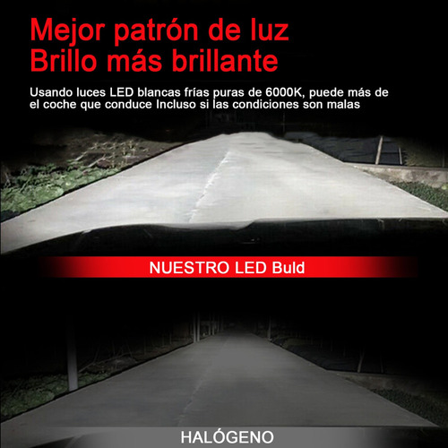 Kit De Faros Led H13 De 4 Lados, 6000 K, Blanco, Luces Bajas Jeep Wrangler