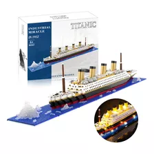  Titanic Maquetas Barco 1960pzs,juguetes Bloques,tira De Luz