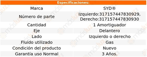 1_ Amortiguador Gas Delantero Izq O Der Galant 2004/2012 Syd Foto 2