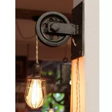 Lámpara De Pared Industrial Vintage Caño Galvanizado Ilp-21a