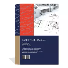 Laser Film Opaco 216x355 Para Fotolito Serig. Oficio 100 Fls Cor Cinza-claro