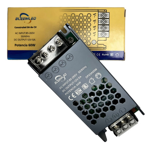 Fuente De Poder Transformador 12v 5a 60w 85-265v Premium