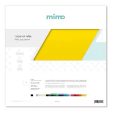 Papel Color Pop Amarelo Sol Mimo 30,5x30,5cm 180g 25 Folhas