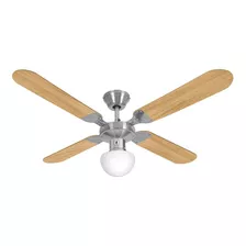 Ventilador De Techo Liliana Vthm214 4 Paletas Marrón Con Luz Estructura Platil Aspas Reversibles (claro) Diámetro 1.2 M Material De Las Aspas Madera