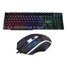 Kit Teclado Y Mouse Gamer Simil Mecanico - Combo Pc Notebook