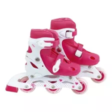 Patins Row Infantil Roller Regulável - Mor