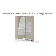 Mampara Batiente Con Franjas 90x150cm X5mm Vesannti/dec Haus