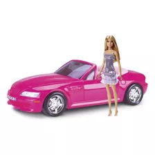 Barbie Glitter Original Mattel + Carro Conversível Pink