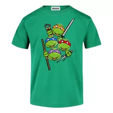 Remera Camiseta Personalizada Niños Tortugas Ninjas 09