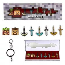 Minecraft Llaveros Set De 9 Piezas Importado