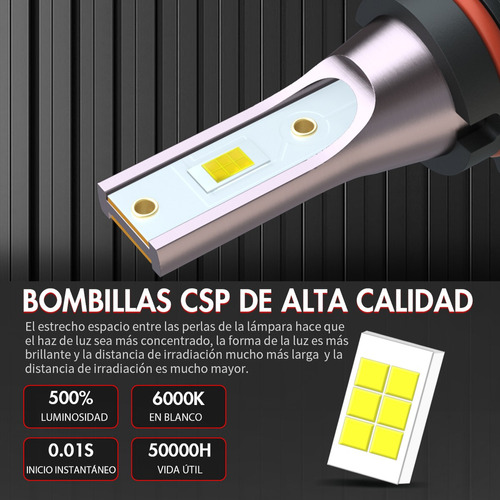 Kit Luces Antiniebla Delanteras 9005 H11 Canbus Auto Led Foto 4