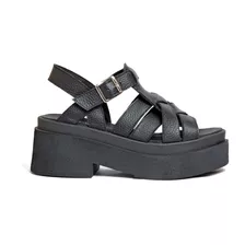 Sandalias Franciscana Cuero Vacuno Mujer Plataforma Moda 