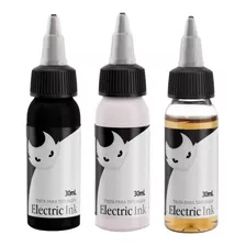 Kit Tinta + Diluente Electric Ink Preto Linha + Branco Real