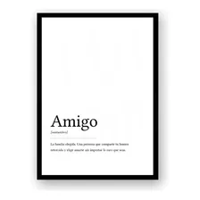 Poster Imprimible Amigo Definicion Poster Decorativo Amigo