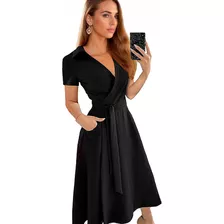 Vestido De Fiesta Casual Con Escote En V Para Mujer