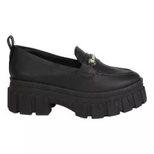 Sapato Oxford Feminino Loafer Ramarim Salto Bloco Tratorado