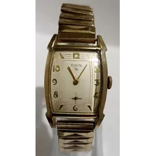 Antíguo Reloj Elgin '40s Hombre Art Deco 17 Joyas No Cartier