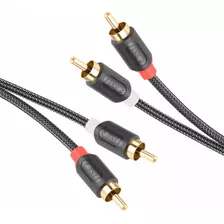 Cable Conexion Audio 2 Rca Macho A Macho | 1,8m / Negro