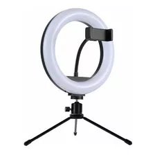 Tripé Ring Light Iluminação Make Vídeos Fotos Selfie 20 Cm