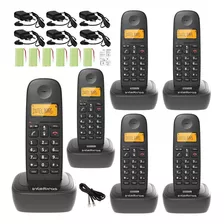 Kit Telefone Ts 2510 Intelbras E 5 Extensão Data Hora Alarme