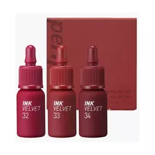 Set Labiales Tintas All My Red Peripera Ink Velvet 3 Pcs