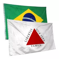 Bandeira Do Estado De Minas Gerais + Do Brasil - Tam. Grande