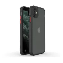 Funda Compatible Con iPhone Protector Cámara Mate Uso Rudo