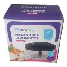 Processador Alimentos Manual Starlux 3 Laminas Preto 500ml