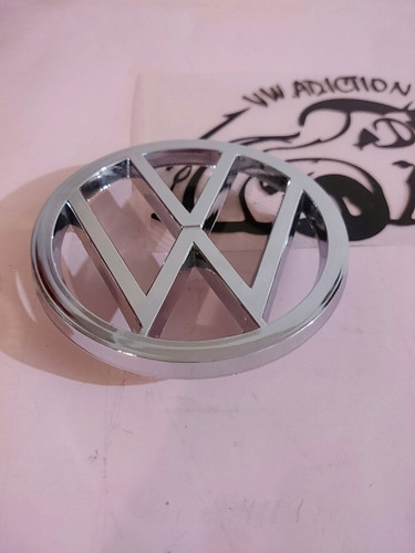 Emblema Cofre Cromado Vocho 8cm Plastico Logo Vw  Foto 5