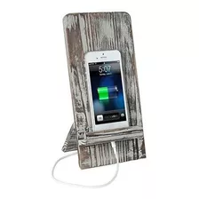 Rustic Barnwood Universal Smartphone Dock Charging Stand Des