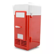 Minirrefrigerador Usb Portátil En Color Rojo