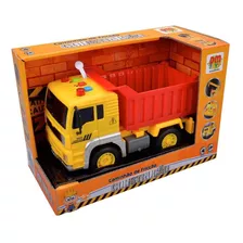 Caminhão De Brinquedo Infantil Com Caçamba Som Luzes