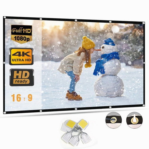 Pantalla Tela Portátil Proyector 120 Pulgadas 16:9 Proyecció