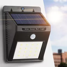 Luminária Solar Jardim Sensor De Presença Sem Fio Energia