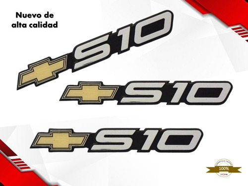 Kit De 3 Emblemas Chevrolet S10 91-04 Foto 3