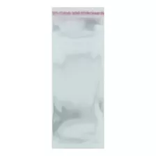 Saco Plástico Com Aba Adesiva Transparente 3cm X 15cm 100pçs