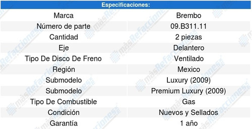 2-discos Ventilados Delanteros Jaguar S-type V8 4.2l 06-08 Foto 2