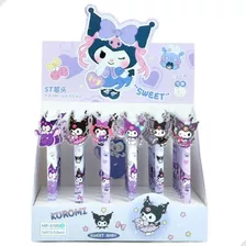 Kit 6 Canetas Retrátil Turma Hello Kitty Papelaria Kawaii