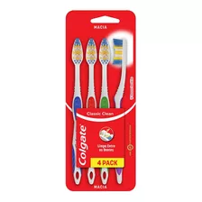 Kit De Escovas De Dentes Classic Clean Suave Com 4 Unidades Colgate