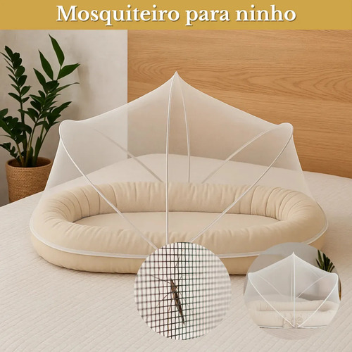 Mosquiteiro De Ninho Redutor Bebe Universal Cor Branco