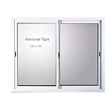 Ventanas Aluminio Blanco 160x110 Vidrio Entero 4mm 