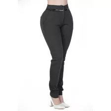 Pantalón Dama Moda Mujer Tiro Alto Vestir Levant Pompa Color