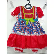 Vestido Infantil Caipira Festa Junina Julina Acompanha Short