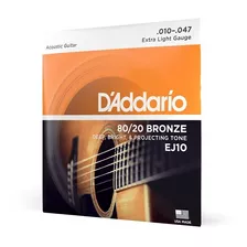 Daddario - Ej-10 80/20 010-047 Encordado Acustica