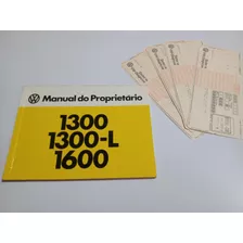 Manual Proprietário Vw Fusca 75 1975 C/ 4 Cartões De Revisão
