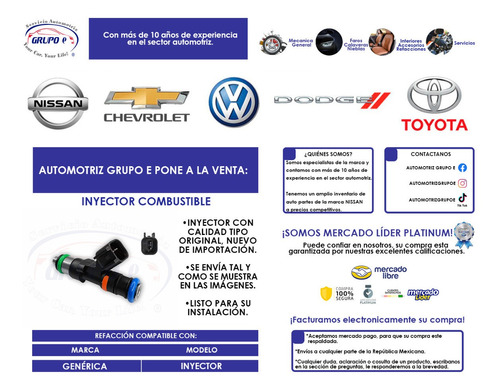 Inyector Combustible Volkswagen Golf Jetta Passat 1.8t Nuevo Foto 7