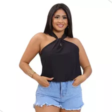 Blusinha Regata Poliamida Social Basica Moda Feminina Linda 