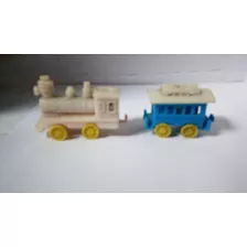 Miniaturas De Trem, Locomotiva E Vagão De Plástico 